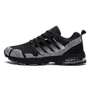 Men's Round Toe Air Mesh Breathable Lace Up Sports Sneakers
