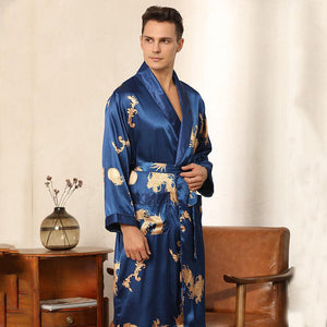 Men's Polyester Full Sleeve Printed Elastic Waist Sleepwear