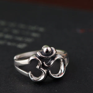 Women's 925 Sterling Silver Religious Character Vintage Ring