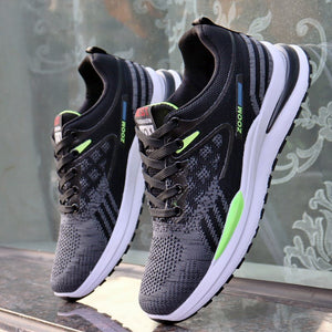 Men's Breathable Mesh Running Sports Lace Up Walking Sneakers