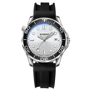 Men's Stainless Steel Automatic Waterproof Round Casual Watches