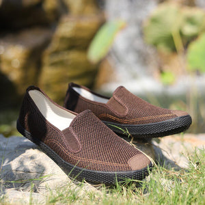 Men's Synthetic Round Toe Slip-On Closure Breathable Casual Shoes