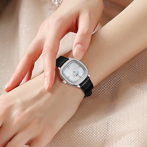 Women's Stainless Steel Buckle Clasp Waterproof Luxury Watch