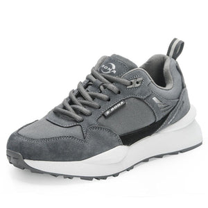 Men's PU Leather Lace-Up Closure Waterproof Sports Sneakers
