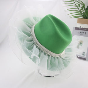 Women's Cotton Sun Protection Solid Pattern Elegant Formal Hat
