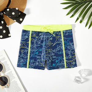 Kid's Nylon Quick-Dry Printed Pattern Elegant Swimwear Shorts