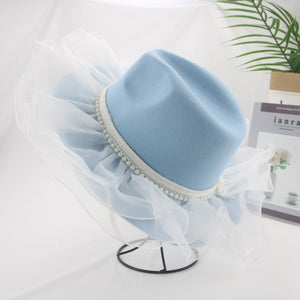 Women's Cotton Sun Protection Solid Pattern Elegant Formal Hat