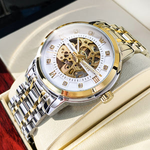 Men's Automatic Stainless Steel Water-Resistant Round Watches