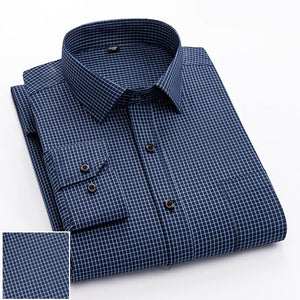 Men's Cotton Single Breasted Full Sleeve Plaid Casual Shirt
