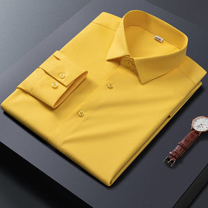 Men's 100% Cotton Full Sleeves Plain Pattern Elegant Formal Shirt
