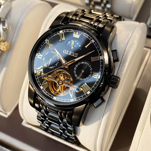 Men's Automatic Stainless Steel Mechanical Luxury Round Watches