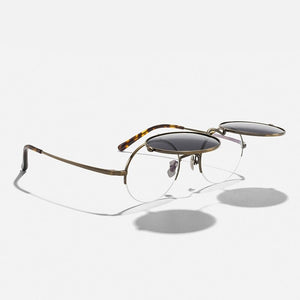 Men's Titanium Frame Polarized Lens Round Optical Sunglasses