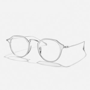 Women's Titanium Frame Acetate Vintage Polygon Trendy Sunglasses