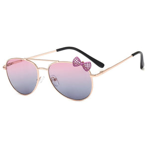 Kid's Alloy Frame Outdoor Oval Pattern Trendy UV400 Sunglasses