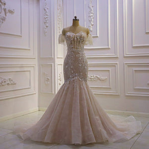 Women's Sweetheart-Neck Sleeveless Lace-Up Bridal Wedding Dress