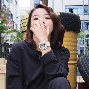 Women's Stainless Steel Buckle Clasp Waterproof Luxury Watch