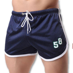 Men's Soft Low Waist Bandage Plain Straight Beachwear Mini Shorts