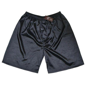 Men's Low Elastic Waist Plain Silk Breathable Nightwear Flare Shorts