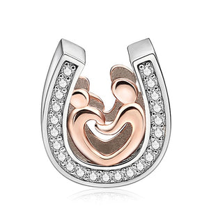 Women's 100% Sterling Silver Cubic Zircon Charms Beads Bracelet