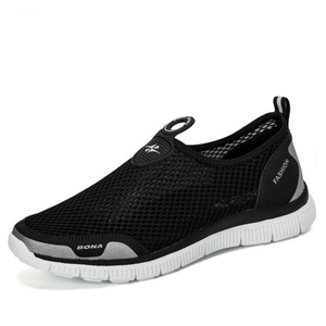 Men's Pointed Toe Mesh Hollow Out Slip-On Workout Sneakers