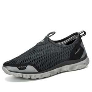 Men's Pointed Toe Mesh Hollow Out Slip-On Workout Sneakers