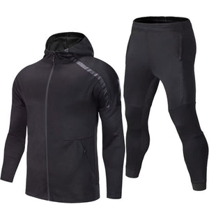 Men's Long Sleeve Compression Jacket With Legging Workout Set