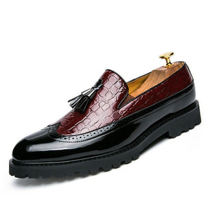 Men's Leathers Round Toe Loafers Style Slip-On Formal Shoes