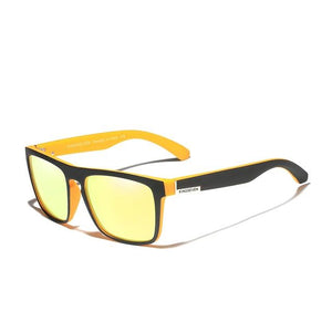 Men's Square Light Lens Thin Frame Polarized Retro Sunglasses
