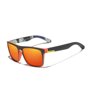 Men's Square Light Lens Thin Frame Polarized Retro Sunglasses