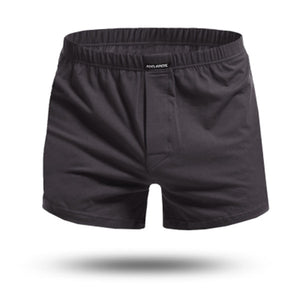 Men's Low Elastic Waist Plain Comfortable Loose Boxer Shorts