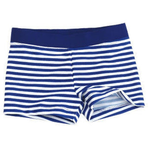 Kid's Low Elastic Waist Striped Quick-Dry Swimwear Trunk Shorts