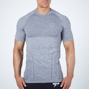 Men's O-Neck Short Sleeve Quick Dry Compression Sporty T-Shirt