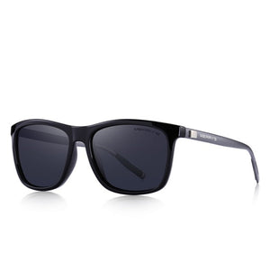Men's Square Mirror Aluminium Frame UV Protection Sunglasses