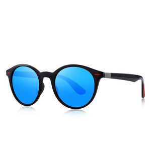 Men's Plastic Frame Retro Rivet Polarized Protection Sunglasses
