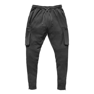 Men's Elastic Drawstring Closure Plain Compression Sports Pants
