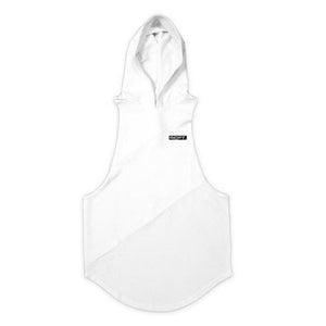 Men's High Neck Sleeveless Plain Quick-Dry Hooded Sports Vests