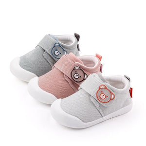 Baby's Round Toe Mesh Pattern Hook And Loop Closure Shoes