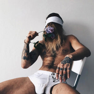 Men's Low Elastic Waist Printed Underpants Boxer Shorts