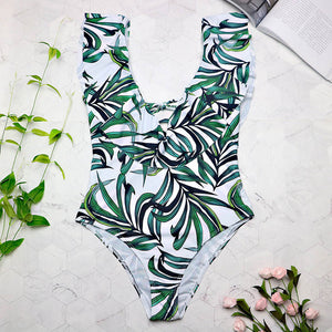 Women's Polyester Printed Pattern Quick-Dry Trendy One-piece