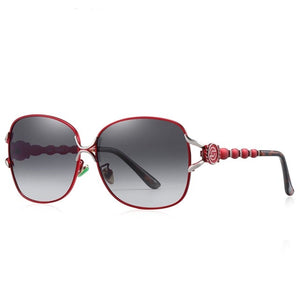 Women's Square Mirror Polarized Retro Oversized Classy Sunglasses