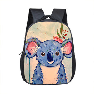 Kid's Nylon Animal Printed Zipper Closure Elegant Backpack