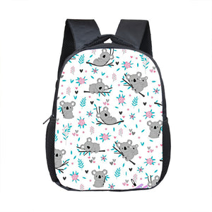 Kid's Nylon Animal Printed Zipper Closure Elegant Backpack 