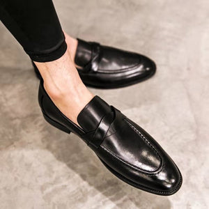 Men's Breathable Leather Driving Moccasins Slip On Tassel Shoes