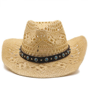 Women's Hollow Round Pattern Belted Strap Formal Vintage Hats