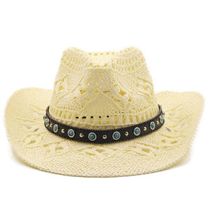 Women's Hollow Round Pattern Belted Strap Formal Vintage Hats