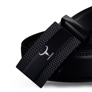 Men's Genuine Leather Strap Alloy Buckle Closure Casual Belts