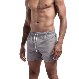 Men's Elastic Drawstring Waist Plain Quick-Dry Pocket Shorts