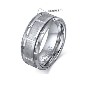 Men's 100% Tungsten Carbide Round Plain Wedding Ring