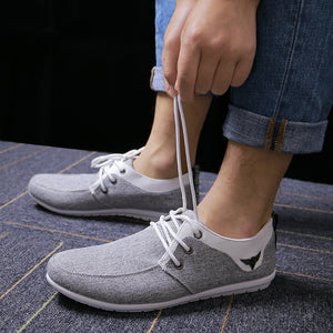 Men's Canvas Outdoor Lace-Up Footwear Breathable Casual Sneaker