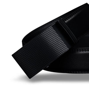 Men's Genuine Leather Strap Alloy Automatic Buckle Closure Belts